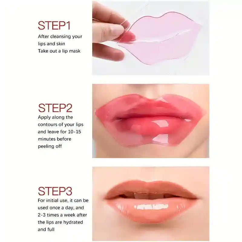 Collagen Lip Masks: Hydrating Hyaluronic Acid Plumper (20PCS) Lip Care Tidesmit