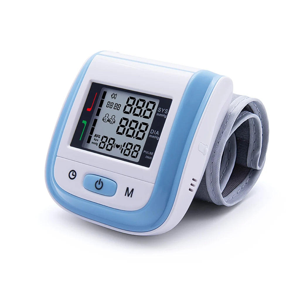 JianYouCare Medical Digital LCD Wrist Automatic Blood Pressure Monitor sphygmomanometer PR Heart Beat Rate Pulse Mete Tonometer