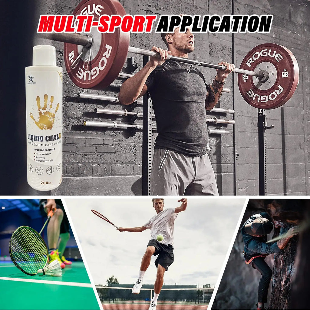 200ml Sports Liquid Magnesium Powder Fitness Lifting Anti Slip Cream Grip Liquid Magnesium for Pole Dancing Rock Climbing Gym