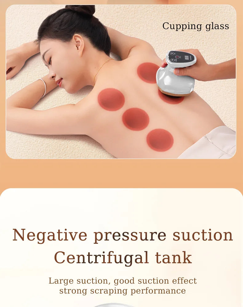 Electric Gua Sha Massager: Heated Cupping Therapy Tool for Home Spa Relaxation Treatment Tidesmit