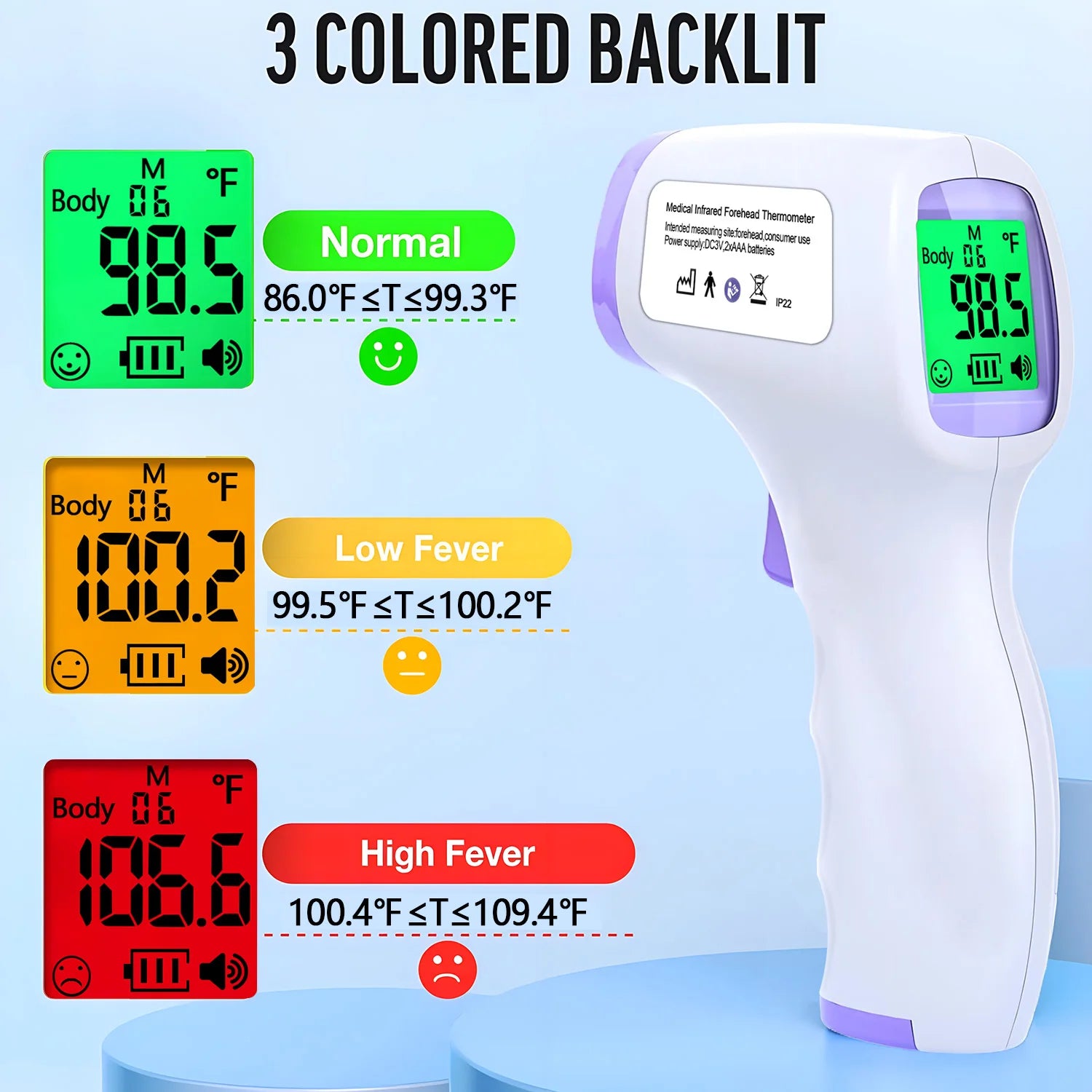 Thermometer Digital Medical Body Thermometer Baby Adult Non-contact Infrared Temperature Tools Home Fever Forehead Thermometer