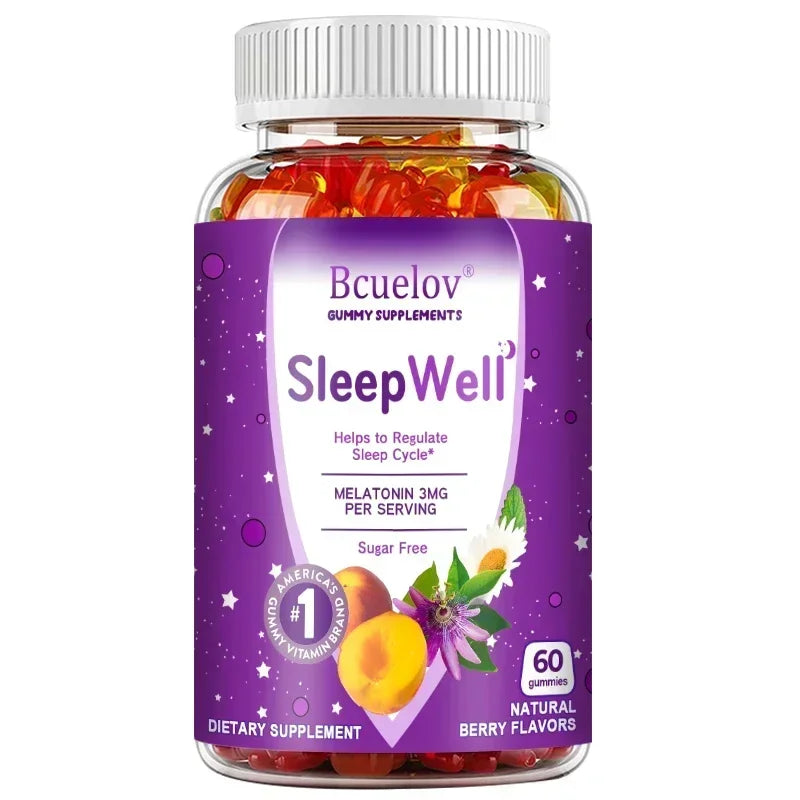 Melatonin Gummies 3 Mg - Fall Asleep Naturally, Fight Insomnia, Support Immunity, Improve Rest Quality and Sleep Cycles