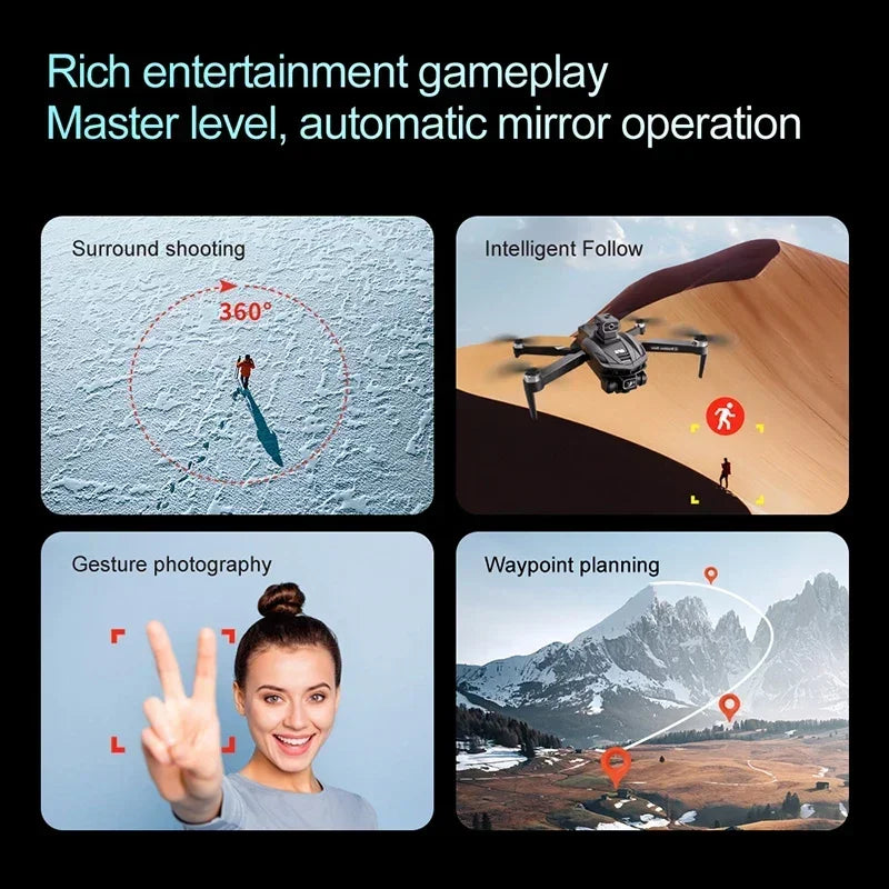 8K GPS Camera Drone with Obstacle Avoidance - Foldable Pro Model Tidesmit
