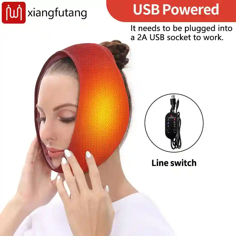 Electric Heating Jaw Pad for TMJ Pain Relief with 3-Gear Heat Timer Massage Cushion Tidesmit