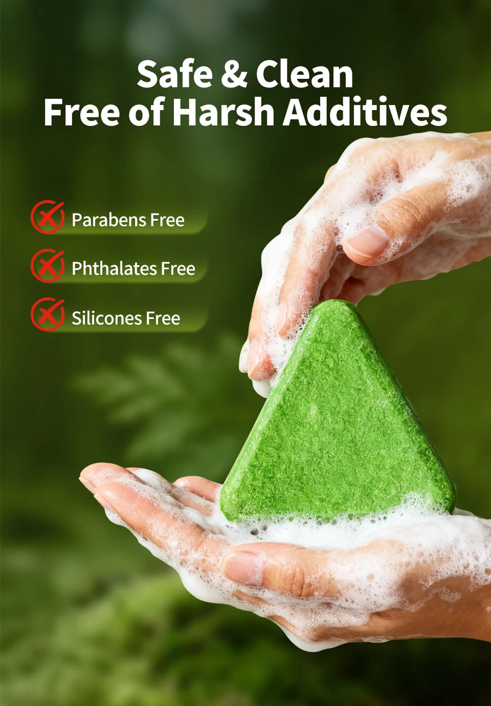 Usman Shampoo Bar Usman Grass Natural Soap Hair Nourishing Shampoo Soap Oil Control Relieves Scalp Itching Strengthens Hair Root