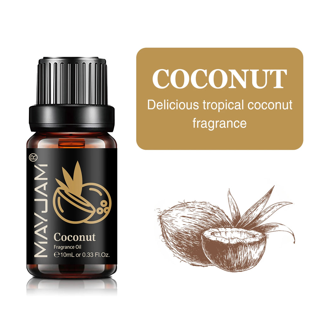 MAYJAM 10ML Fruit Fragrance Oil Strawberry Watermelon Mango Coconut Cherry For Humidifier Candle Soap Making Air Freshener