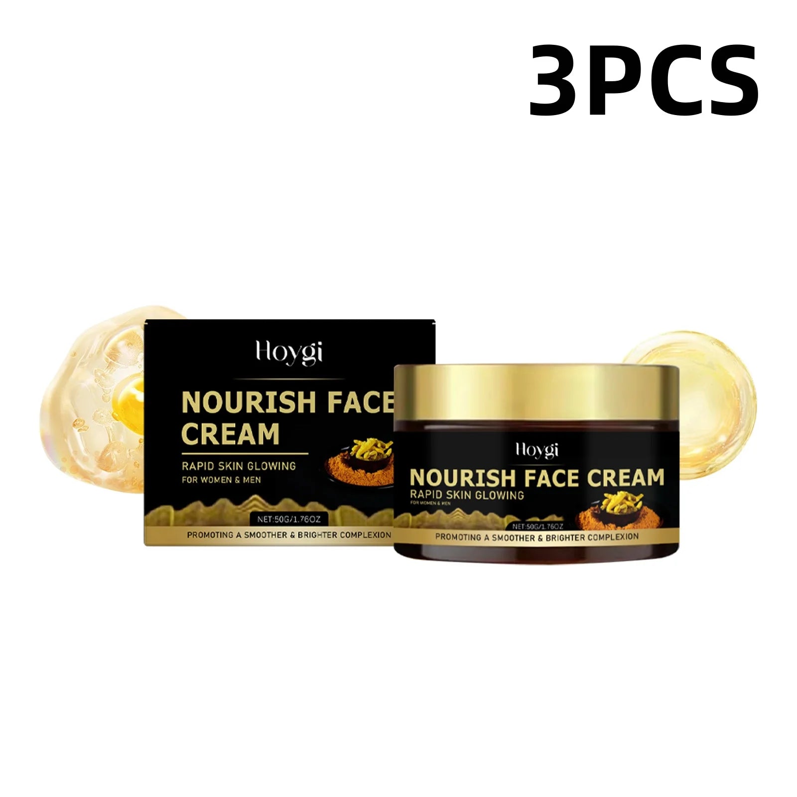 Turmeric Hydrating Face Cream Gentle Nourishing Firming Daily Moisturizer Smooth Silky Skin Skincare Suitable for All Skin Types
