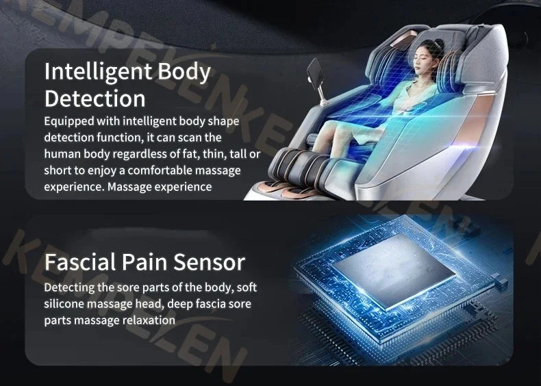 4D Full Body Massage Chair - Zero Gravity Heat Therapy - Black Body Shaping Massage Equipment Tidesmit