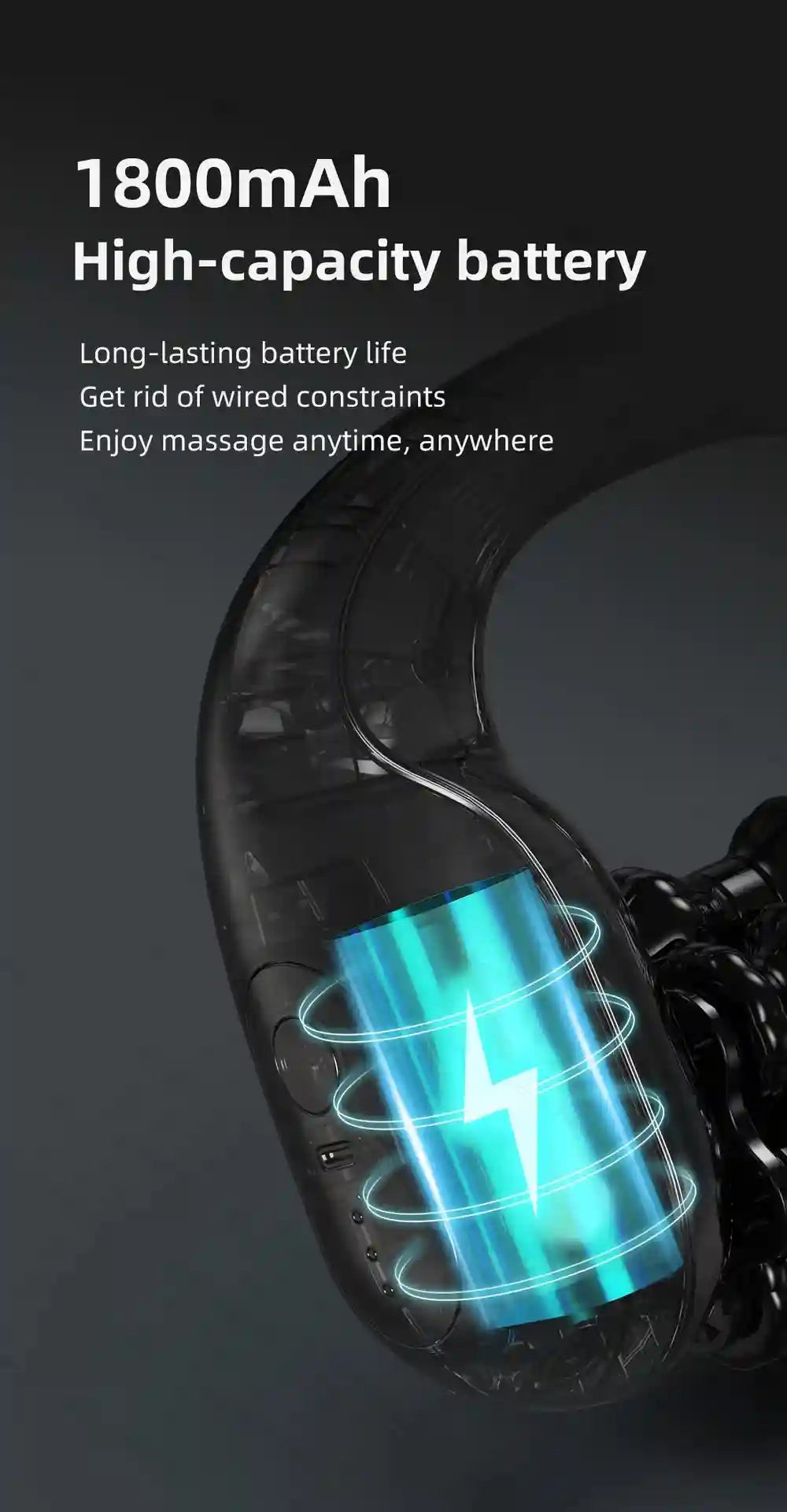 Electric Massage Roller | 3-Speed Deep Tissue Muscle Recovery Device Massage Roller Tidesmit