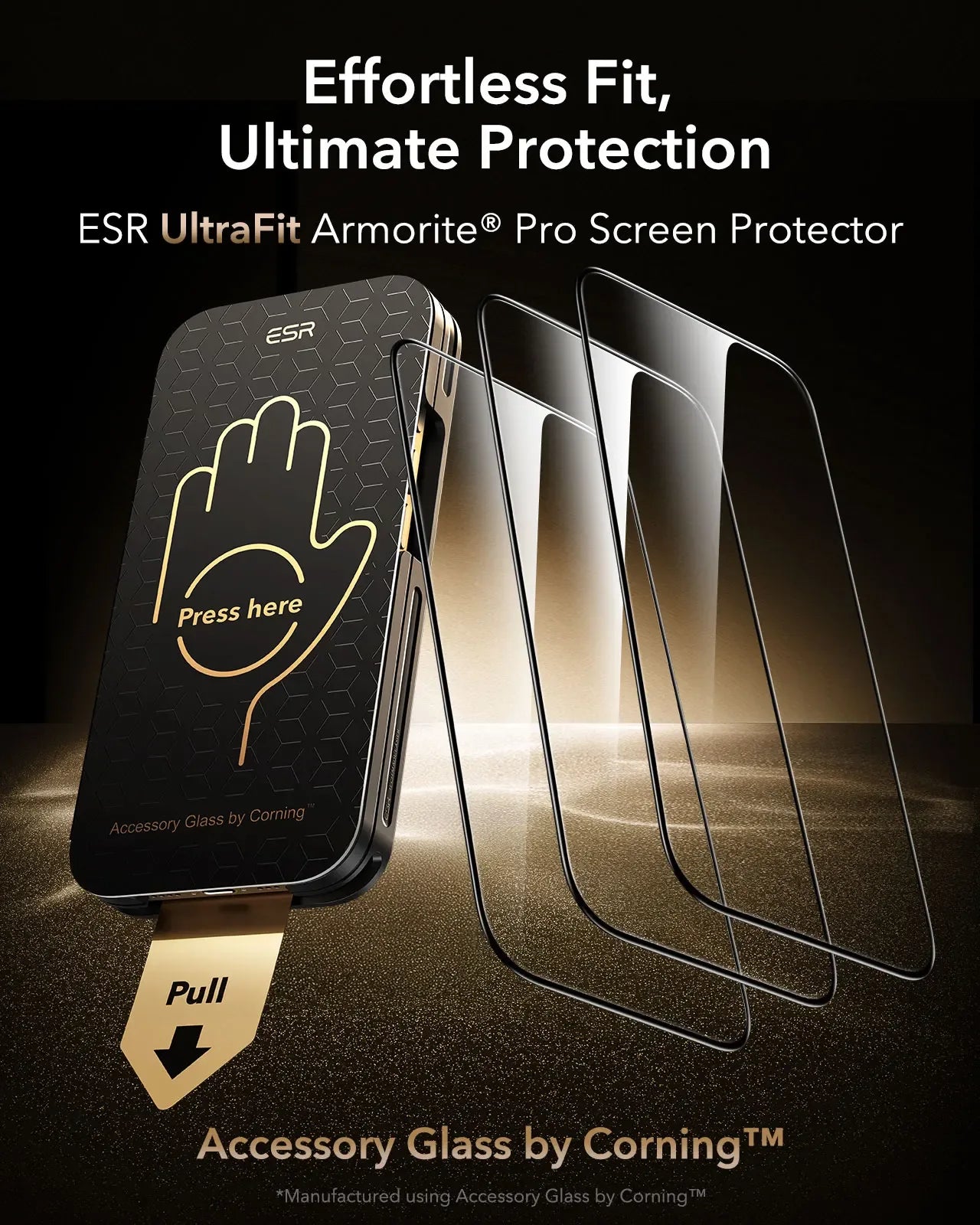 iPhone 16 Pro Max Screen Protector 3 Pack - 9H Tempered Glass Tidesmit