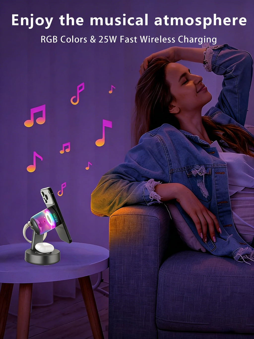 3-in-1 Wireless Charger: Qi Certified Fast Charging for Apple Devices Tidesmit