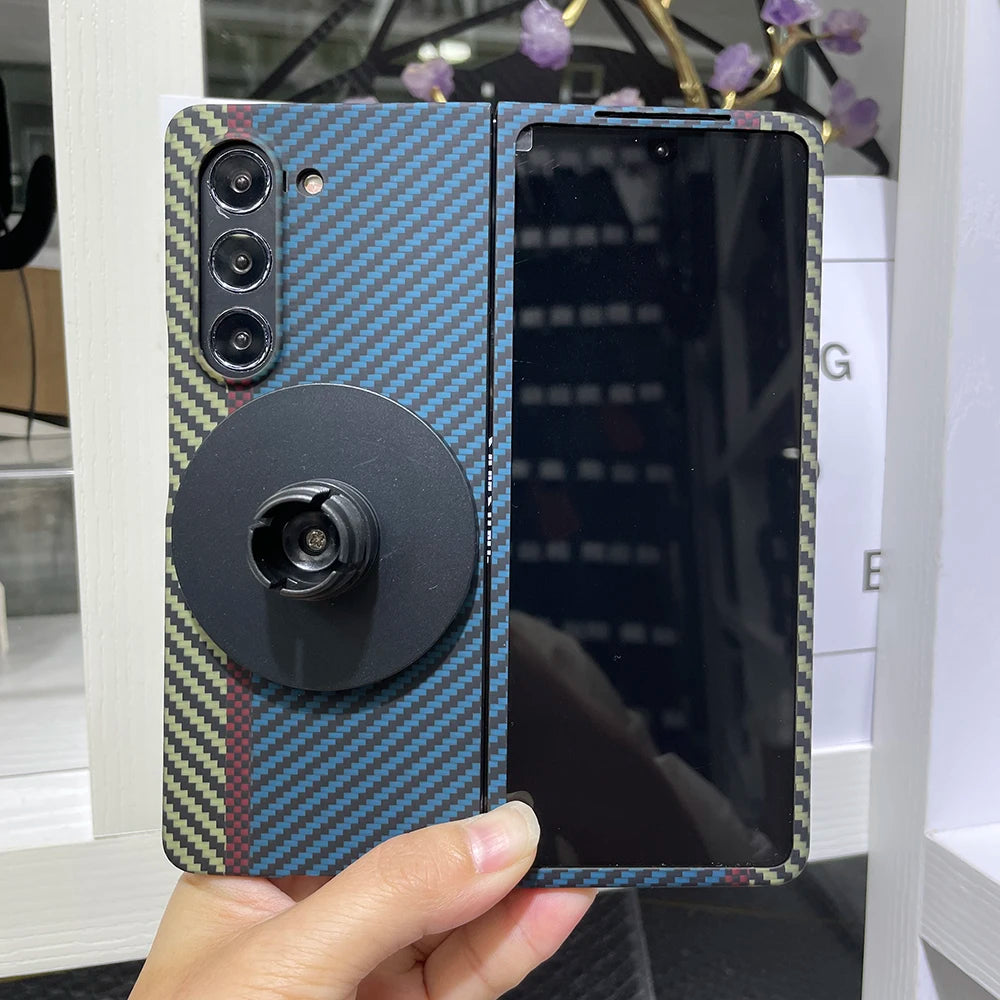 Samsung Galaxy Z Fold 6 Carbon Fiber Case | Ultra-Thin Aramid Cover ColorBlue(Mag) China Mainland Tidesmit
