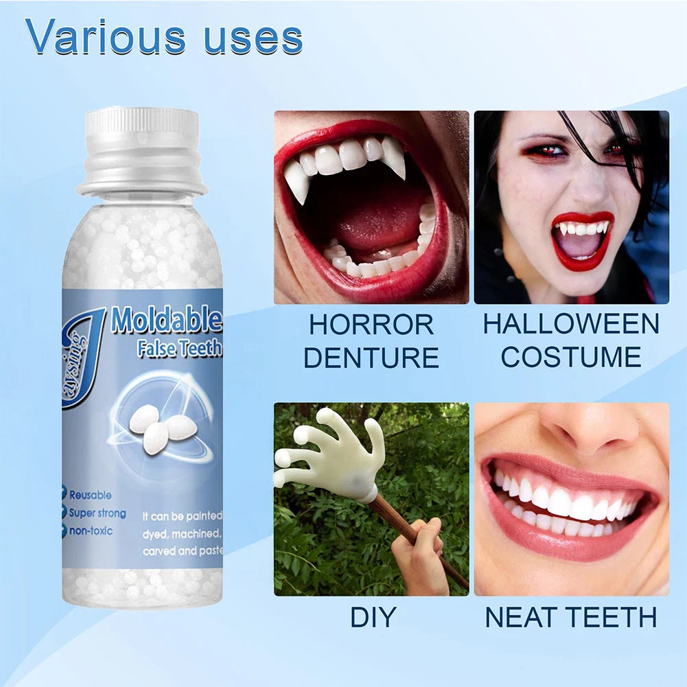 Tidesmit resin false teeth for temporary filling, gum modification, and restorative dentistry oral care