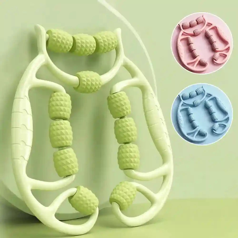 Leg Slimming Massage Roller – 12 Wheel Manual Deep Tissue Tool Massage Roller Tidesmit