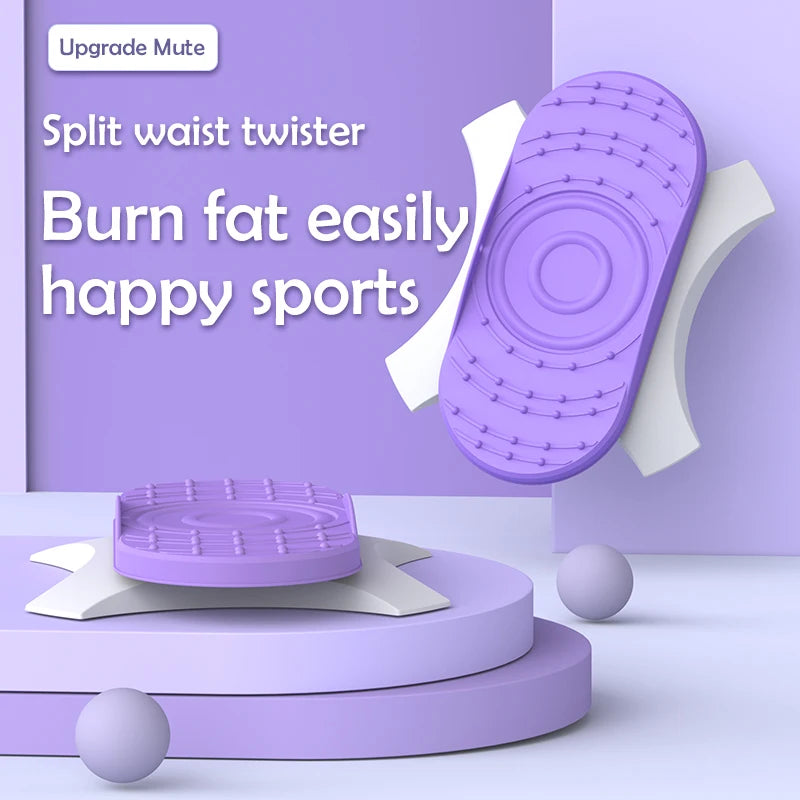 Waist Twisting Disc for Core Fitness – Non-Slip Purple Tidesmit Body Shaping Massage Equipment Tidesmit