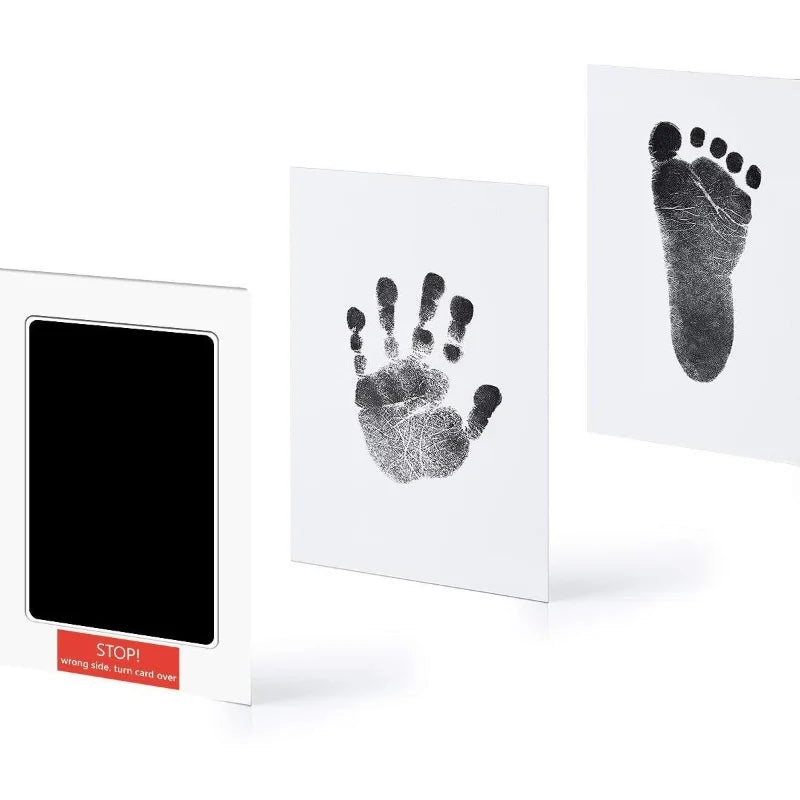 Non-toxic, inkless ink pad kit for clean, mess-free pet paw prints and baby handprints. Safe, easy memory keepsake.