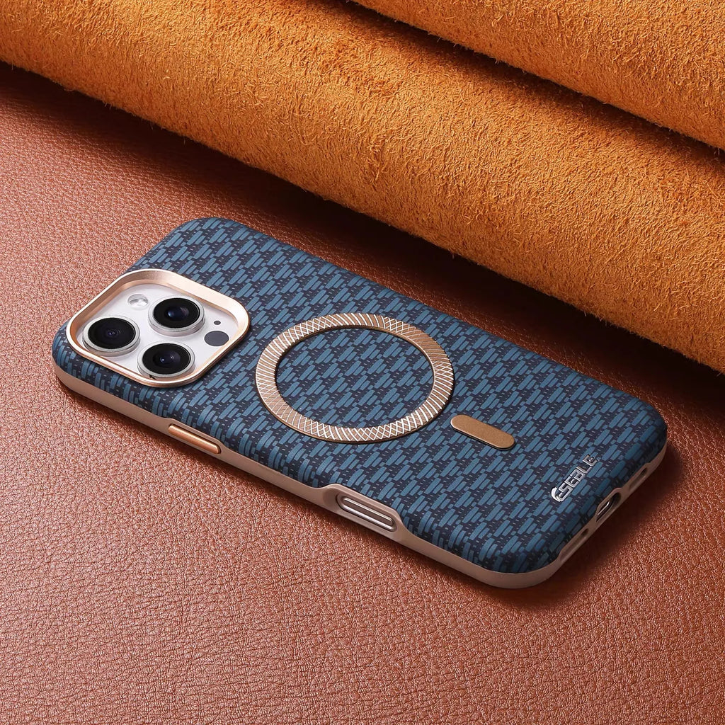Magnetic Leather iPhone Case | Shock-Absorbing & Wireless Charging Compatible Tidesmit
