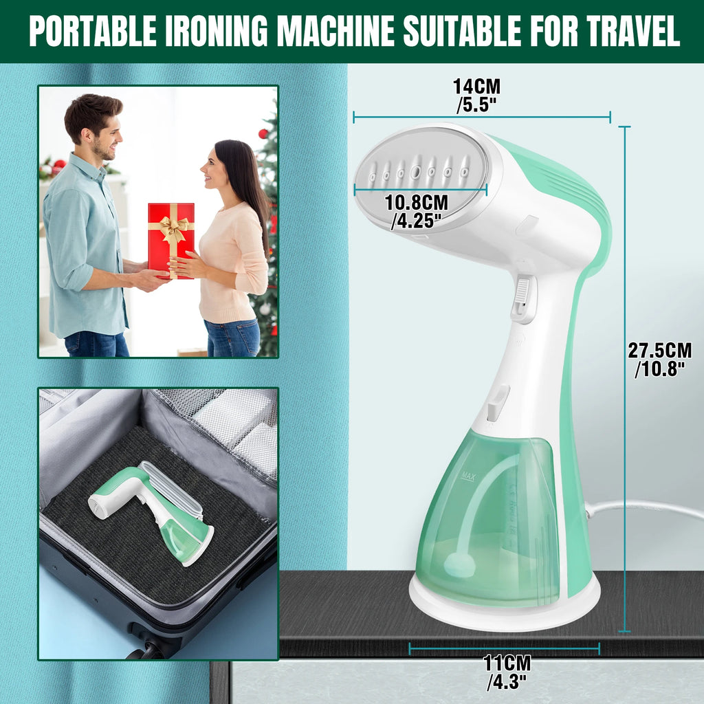 Tidesmit DayPlus 4800W handheld garment steamer featuring 300ml water tank for clothes and curtains