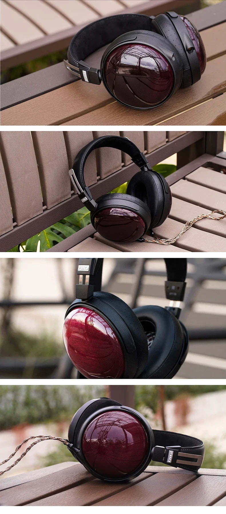 FiiO FT13 Closed-Back Audiophile Headphones in Purpleheart Wood Tidesmit