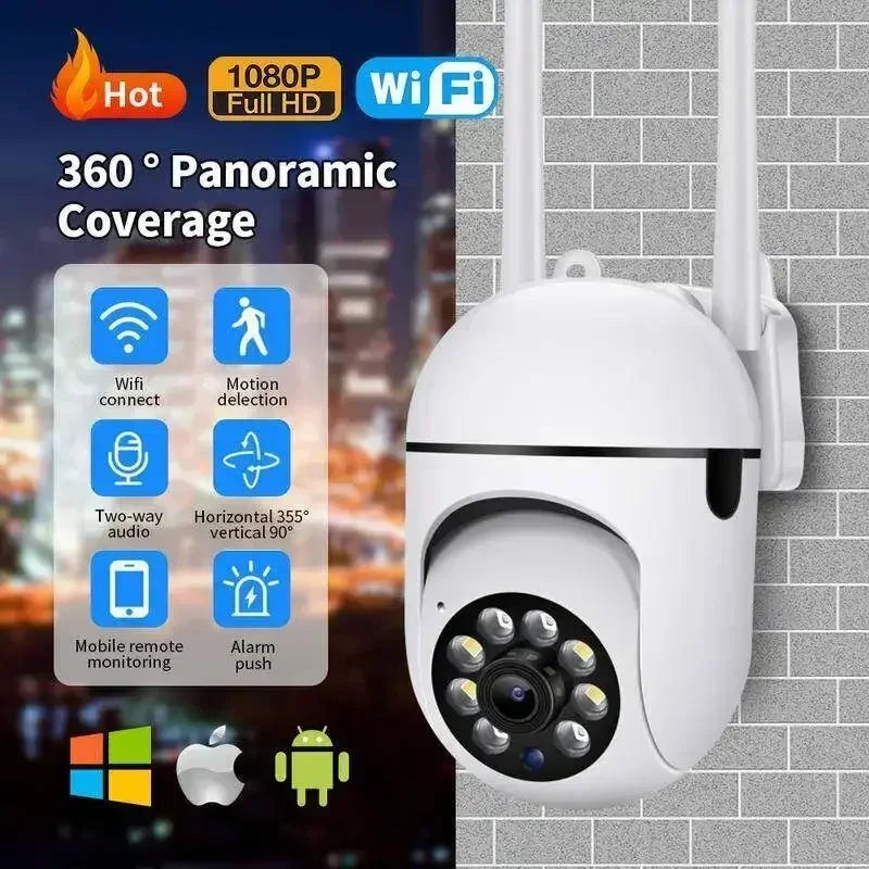 V380 pro WiFi IP Camera 4X Zoom Indoor Surveillance Camera Color Night Vision Human Detection Security CCTV Camera Baby monitor