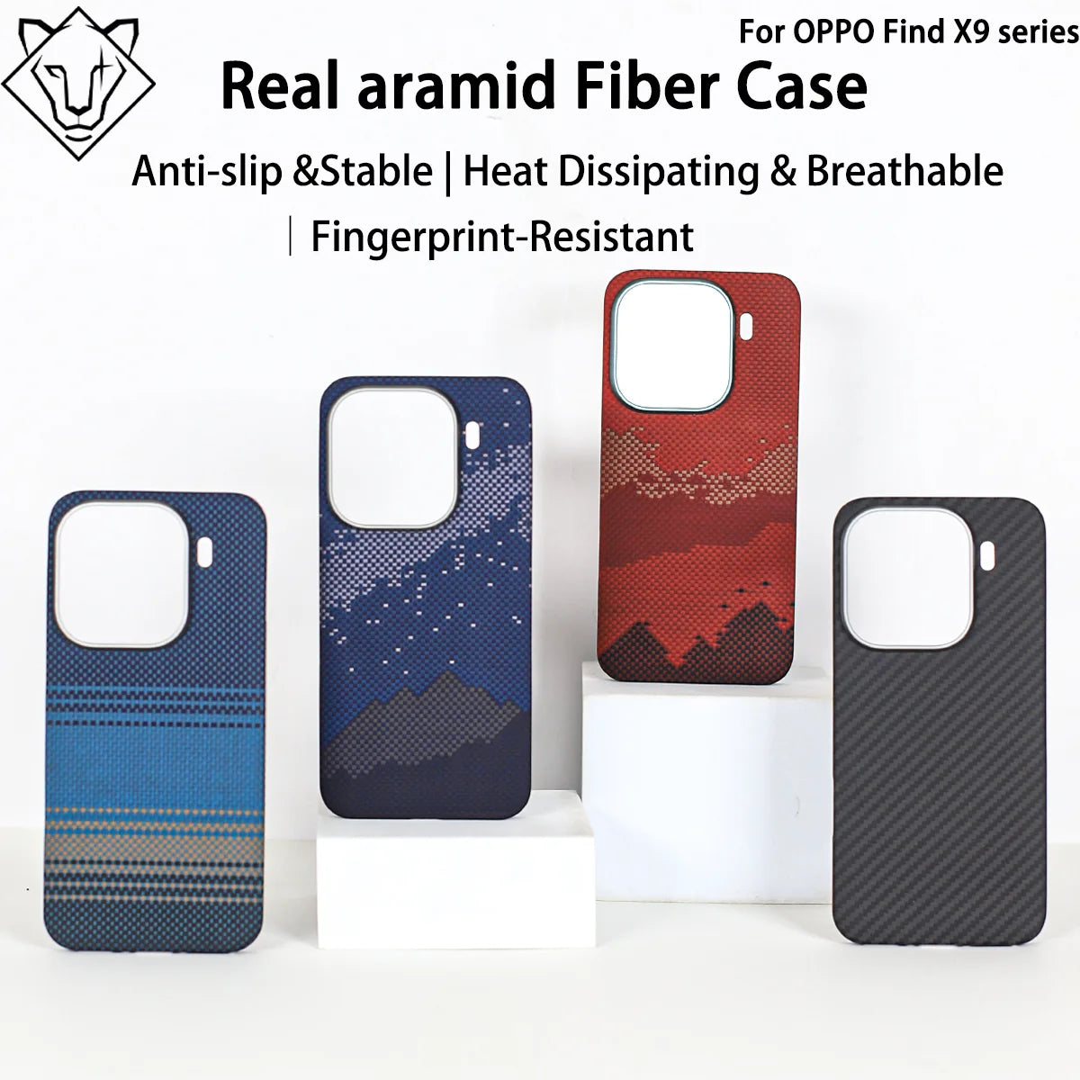 Oppo Find X9 Pro Aramid Fiber Case - Slim Military-Grade Cover Tidesmit