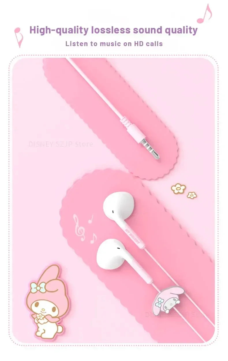 Sanrio Wired Earbuds Noise Isolating Audio Buds by Tidesmit - 4 Styles Tidesmit
