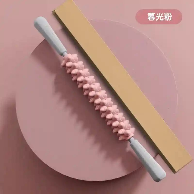 Massage Roller Stick for Deep Muscle Relief | Tidesmit Ergonomic Tool Massage Roller pink-box Tidesmit