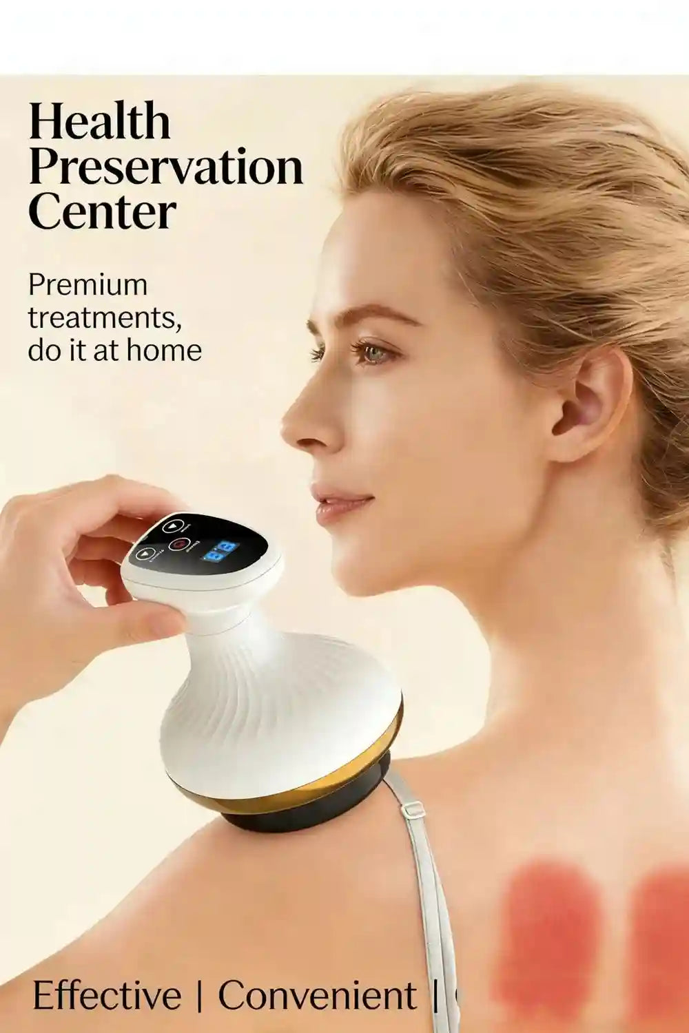Electric Cupping Massager with Heat Therapy - Tidesmit Wellness Tool Massage Roller Tidesmit