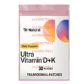 Tidesmit 30 Vitamin D3 K2 Transdermal Patches for bone strength, calcium absorption, and immune support.