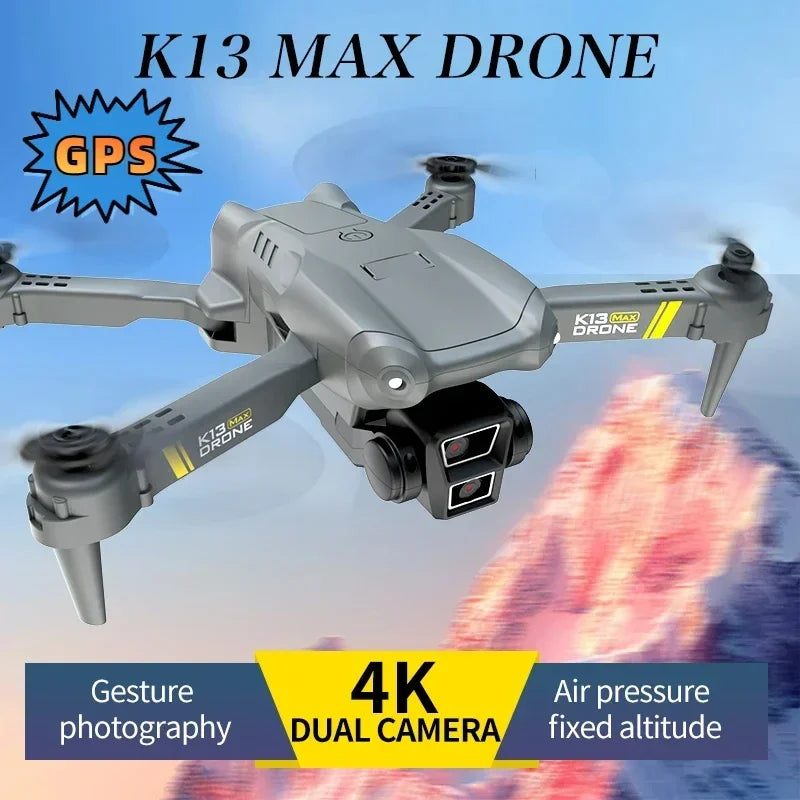 4K GPS Drone with Triple Camera - Foldable FPV Quadcopter Tidesmit