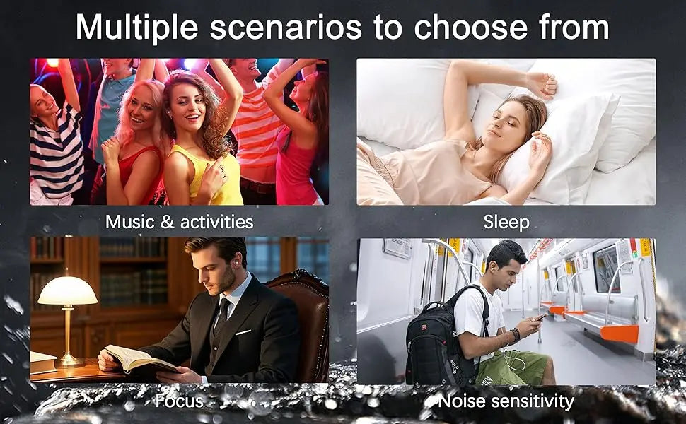 3D Sleep Mask with Integrated Earplugs - Ergonomic Light Blocking Tidesmit