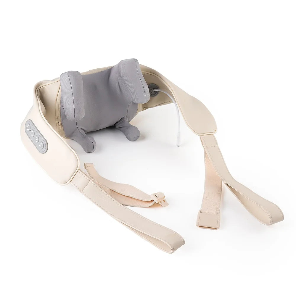 Cordless Deep Tissue Neck and Shoulder Massager with Heat Therapy Back Massage Instrument Tidesmit
