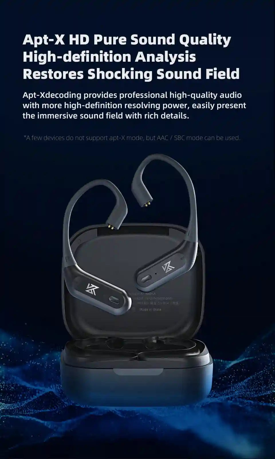 Wireless Bluetooth Earphone Adapter for KZ C Pin | Tidesmit AZ09 Pro Tidesmit