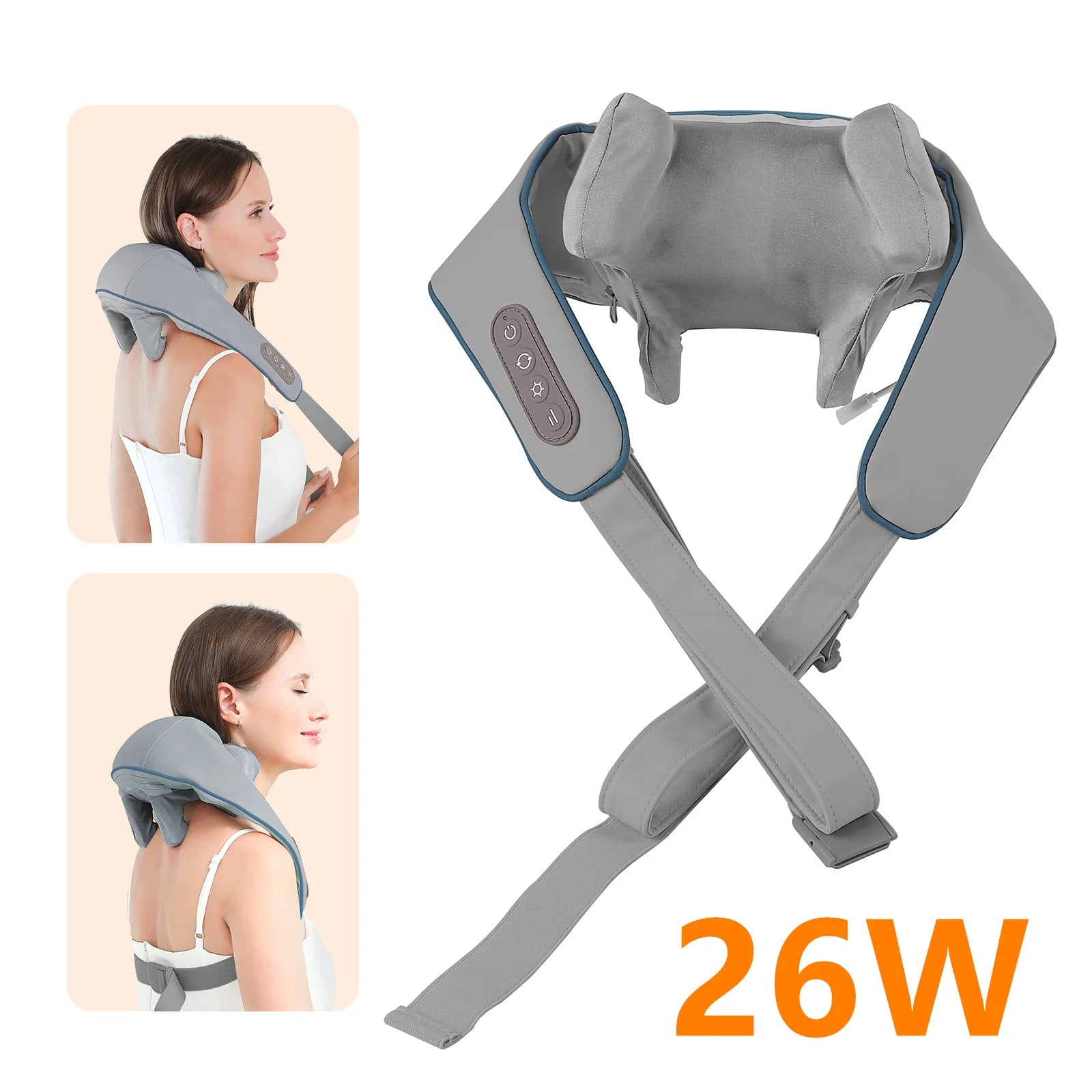 Electric Neck and Shoulder Massager - Rechargeable Deep Tissue Shawl Back Massage Instrument Tidesmit
