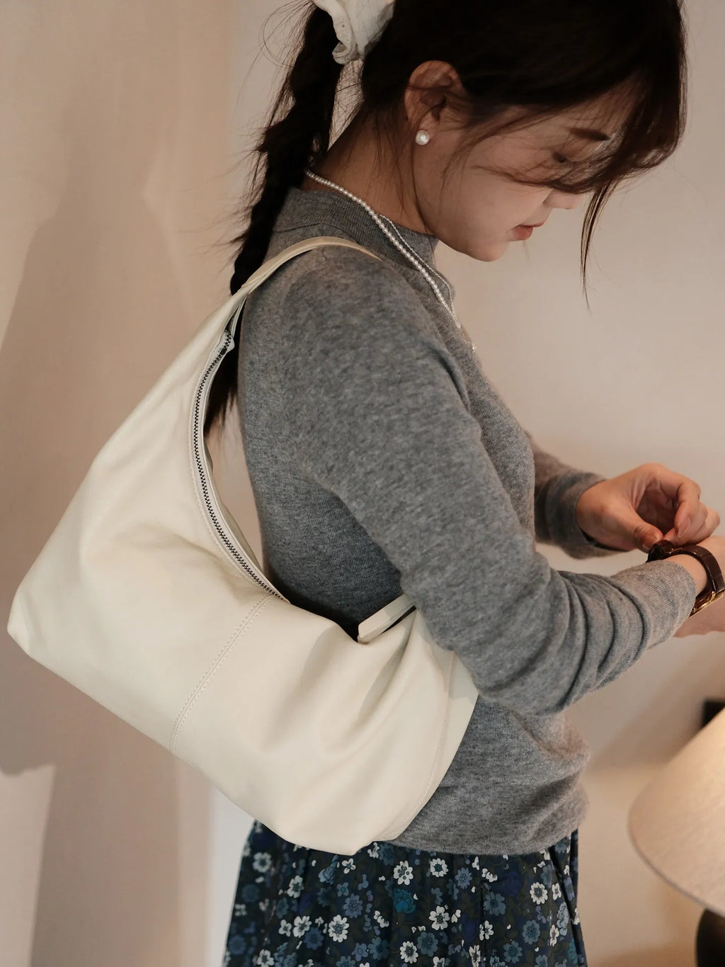 casual designer high quality soft vegetable tanned cowhide ladies shoulder bag fashion genuine leather women underarm bag
