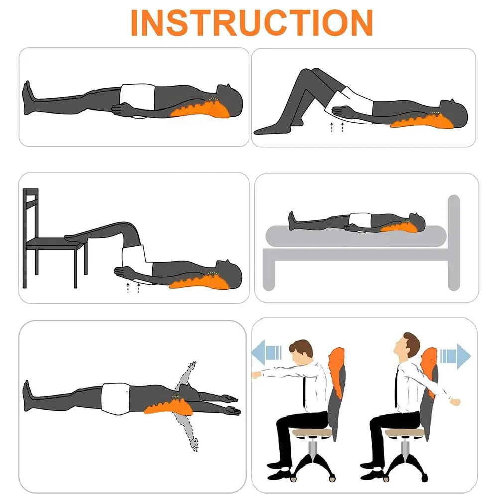 Back Stretcher Device: Spinal Decompression for Muscle Recovery - Orange Fascia Gun Tidesmit