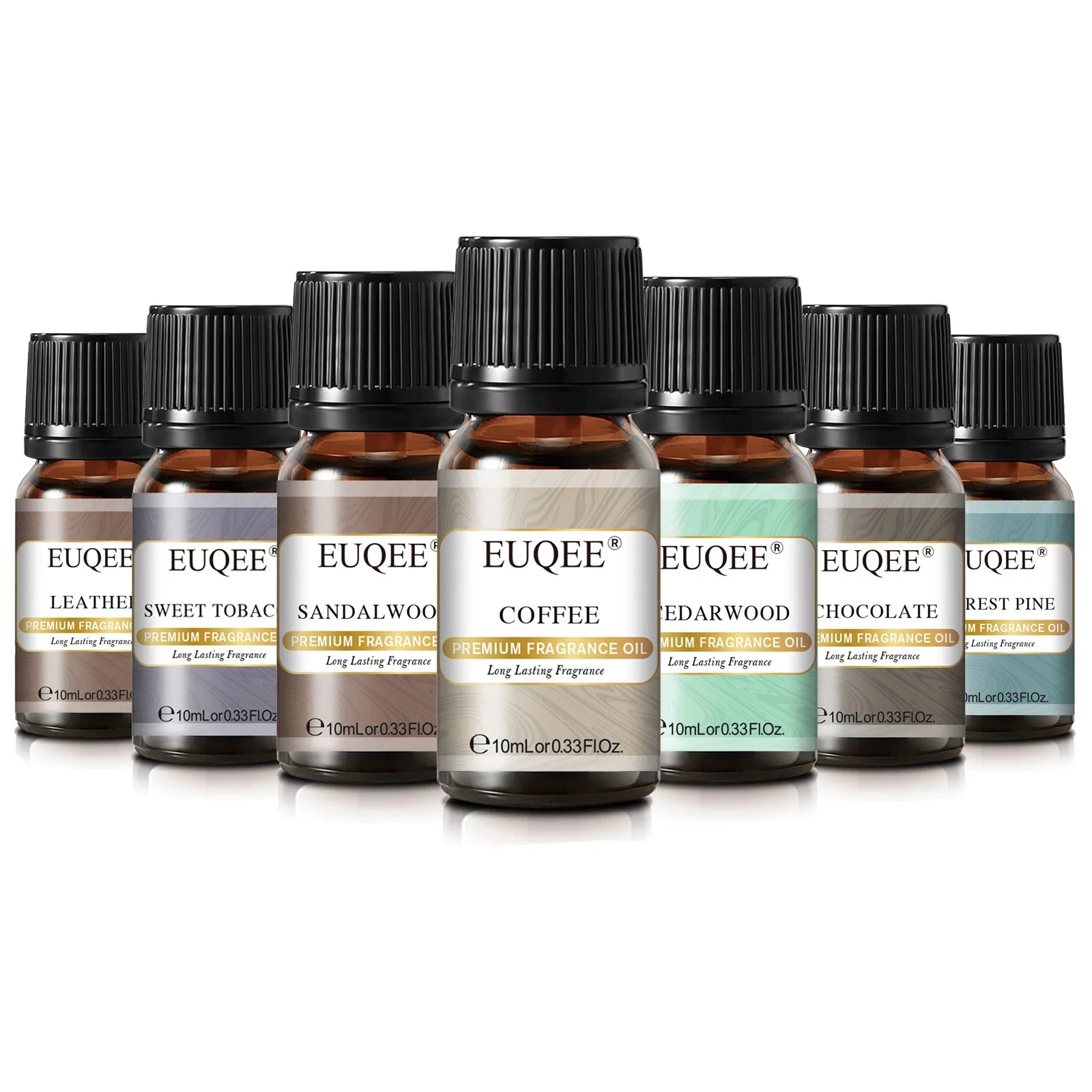 EUQEE Aromatherapy Fragrance Oil-10ml Coffee Leather Forest Pine Chocolate Coconut Cream Aroma Essential Oil For Reed Diffuser