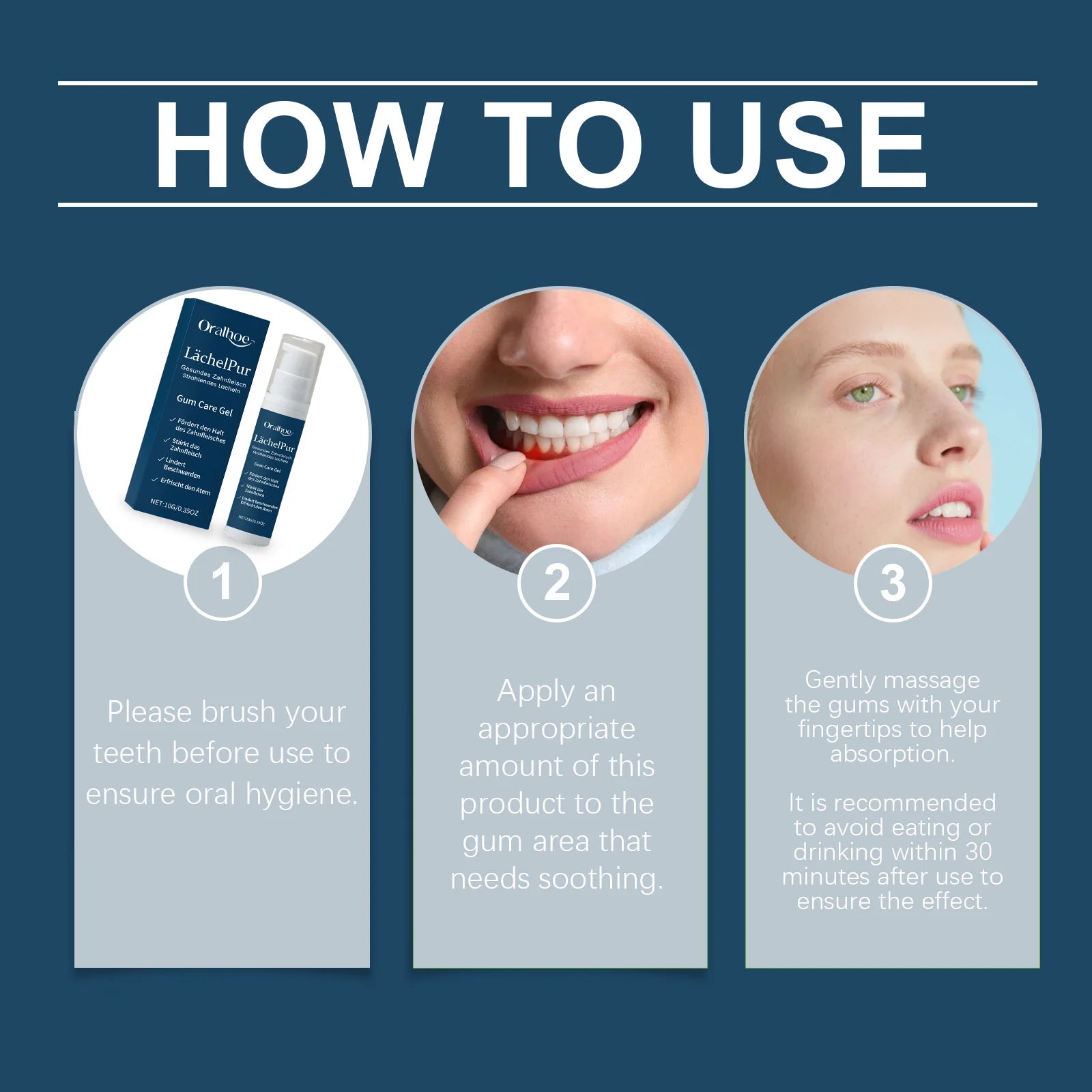 Tidesmit gum repair gel for sore gums, plaque removal, and professional teeth whitening care