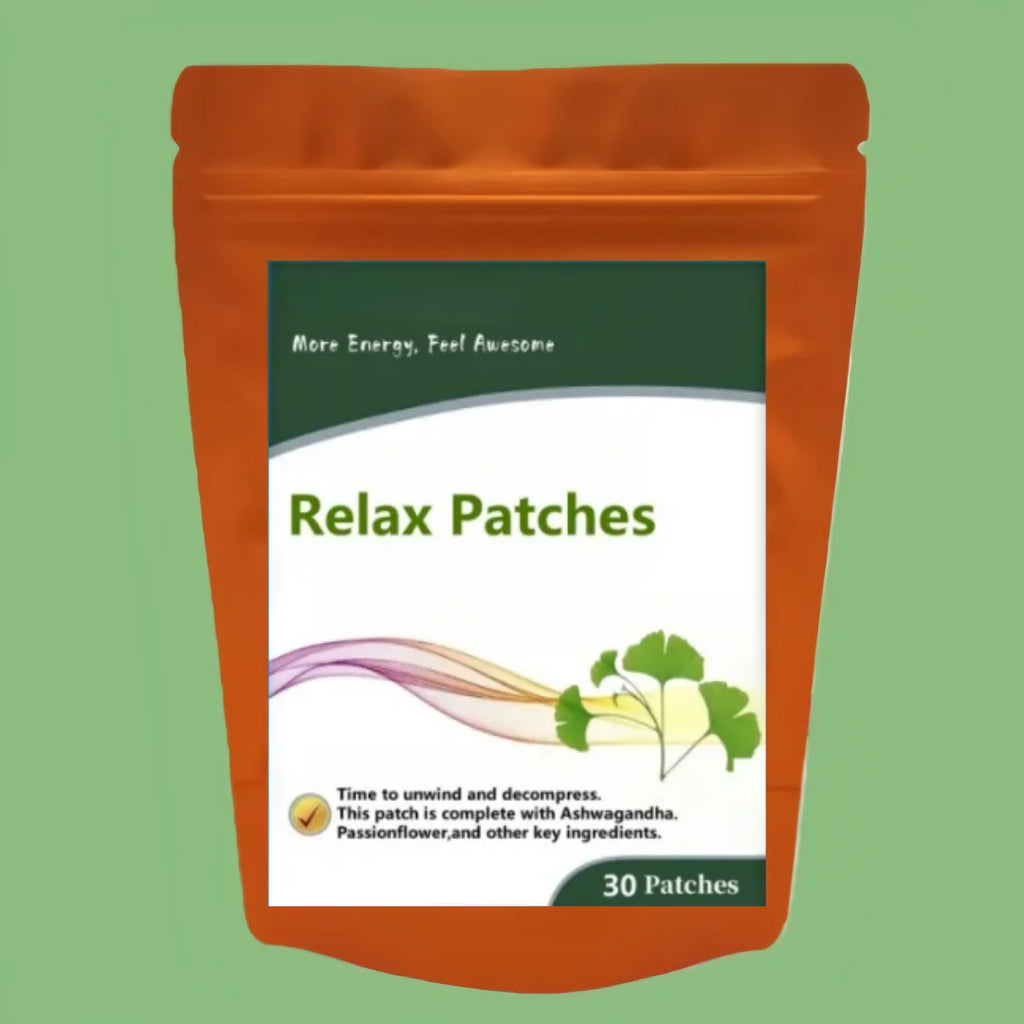 Relax Patches, to Unwind and Decompress, Natural Patch with Ashwagandha, Ginger Root, Plant Powered Wearable Wellness, 30Patches