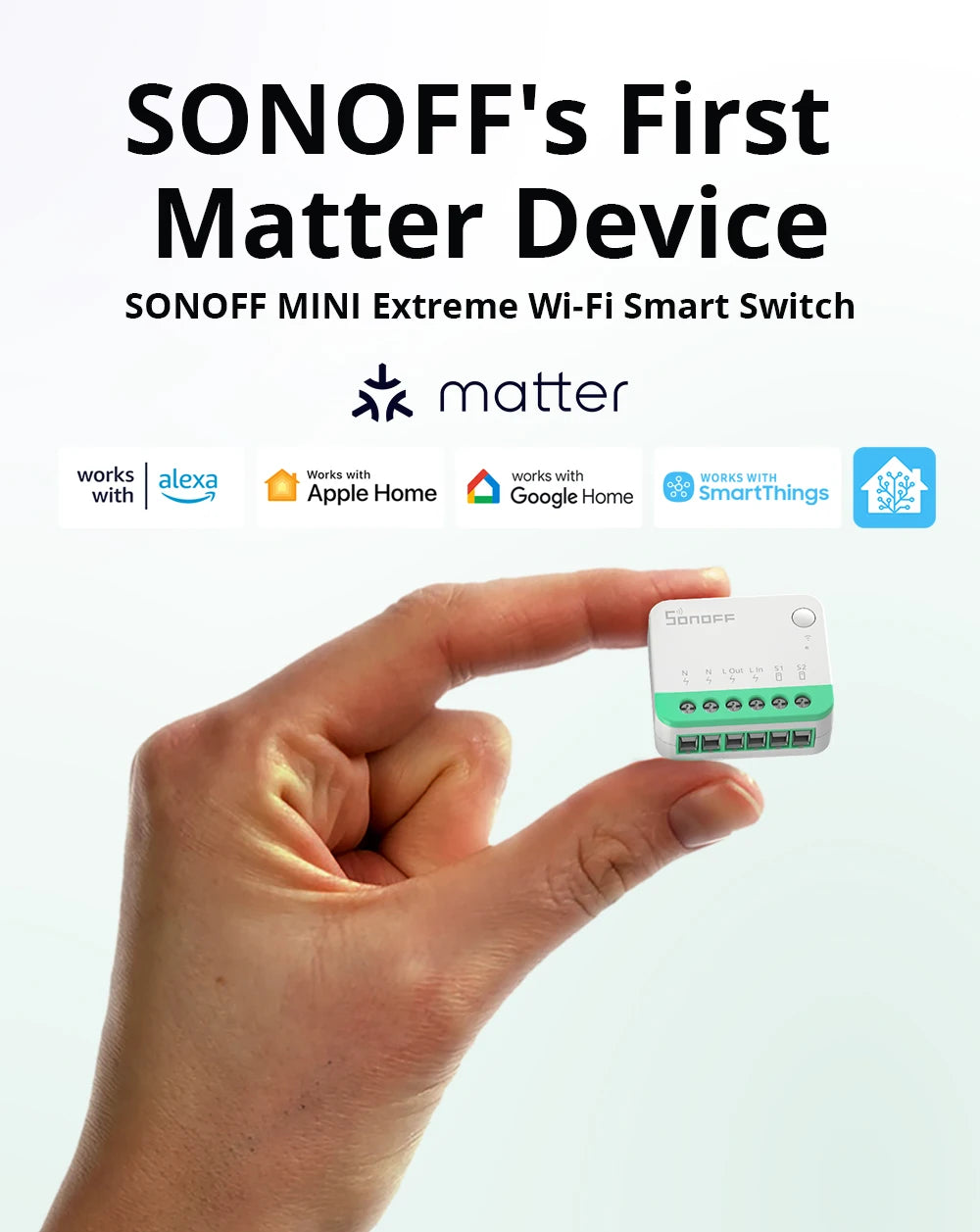 Matter Smart Switch - WiFi Home Automation Module for Energy Saving Tidesmit