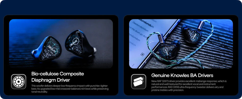 ZiiGaat Odyssey 2 Hybrid IEMs 1DD 3BA Audiophile Audio by Tidesmit Tidesmit