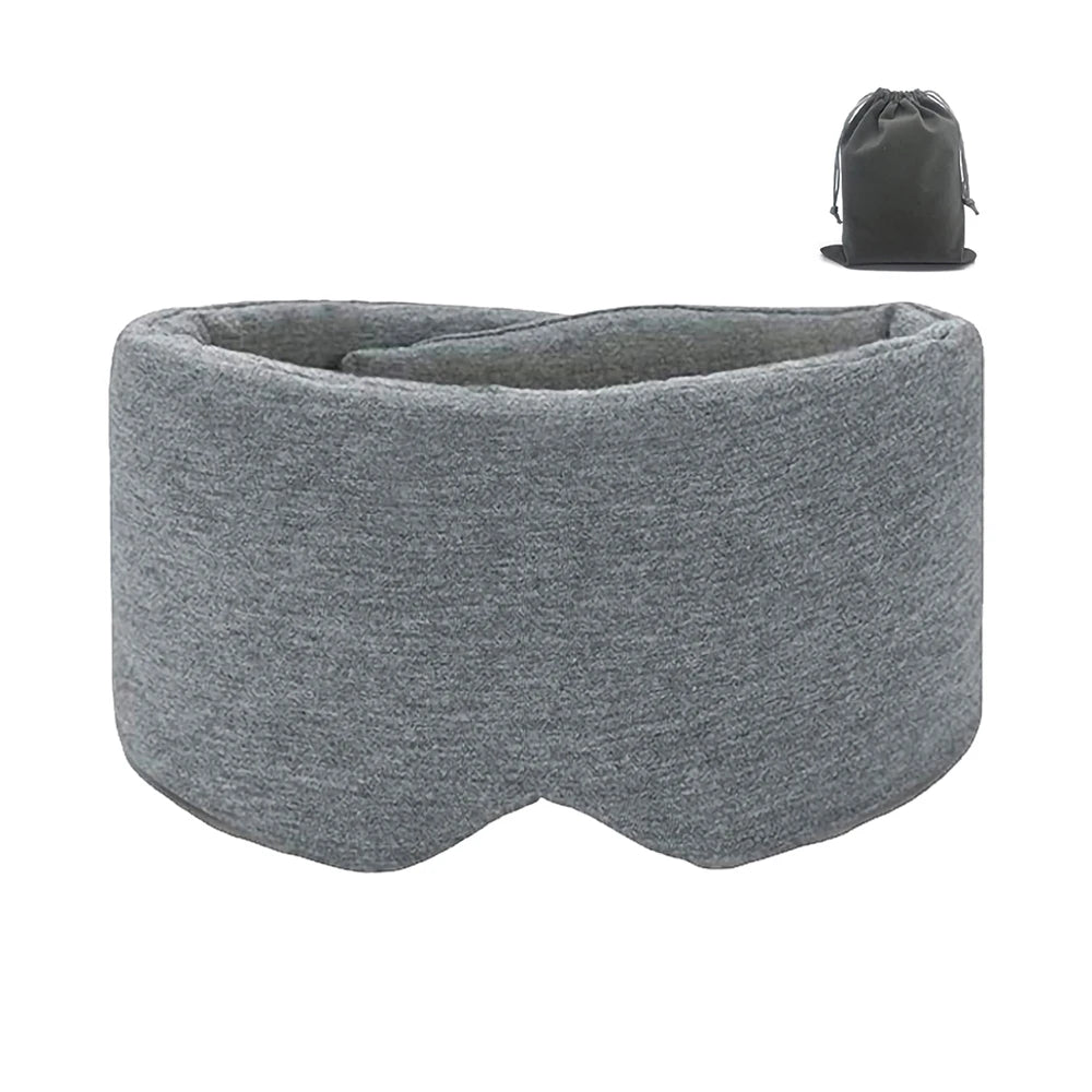 100% Handmade Cotton Sleep Mask Blackout for Side Sleeper,Soft Portable Blackout Eye Covers for Women Men Travel Eyepatch