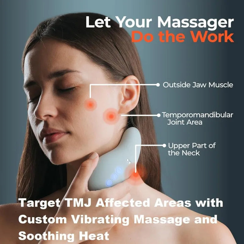 TMJ Jaw Massager for Neck Pain Relief - 10 Vibration Modes - Tidesmit Relaxation Treatment Tidesmit