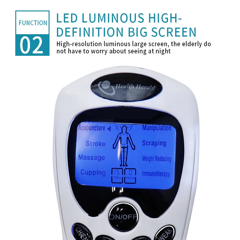 TENS Unit Muscle Stimulator - Portable Pain Relief Massager by Tidesmit Relaxation Treatment Tidesmit