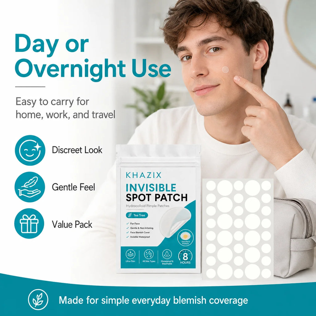144/360pcs Hydrocolloid Acne Patches,  Original Pimple Patch, Invisible Waterproof, Tea Tree, Overnight Acne Care for Teens Adul