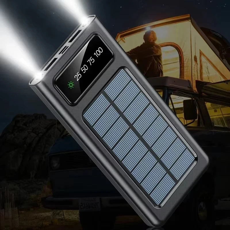 200000mAh Solar Power Bank 120W Fast Charging Portable Charger Tidesmit