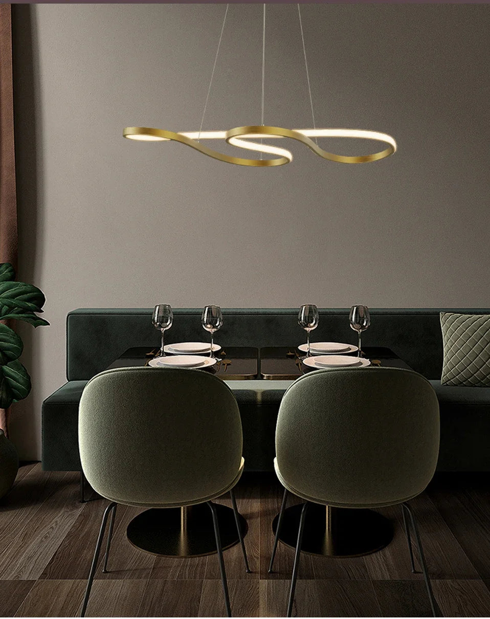 Modern Nordic LED Ring Light | Dimmable Minimalist Home Lamp 92cm Tidesmit