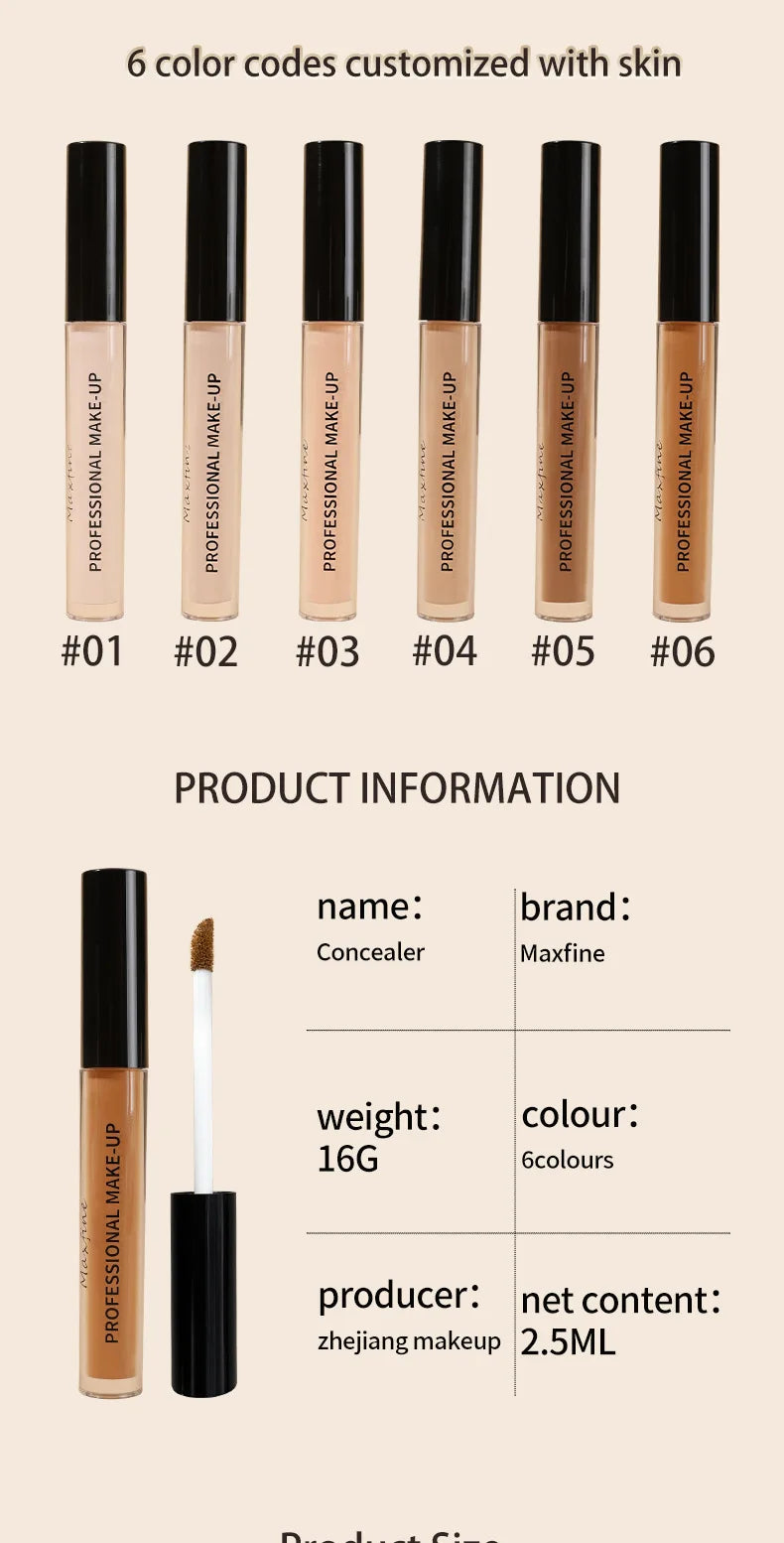 Tidesmit matte liquid concealer texture close-up for high coverage waterproof and oil control professional face makeup