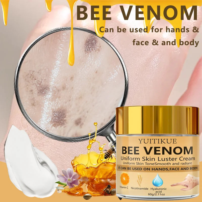 Nicotinamide Vitamin C Hyaluronic Acid Bee Venom Cream 60g Hydrating Smooth Bright Even Skin Tone Multi-use Face Body Lotion