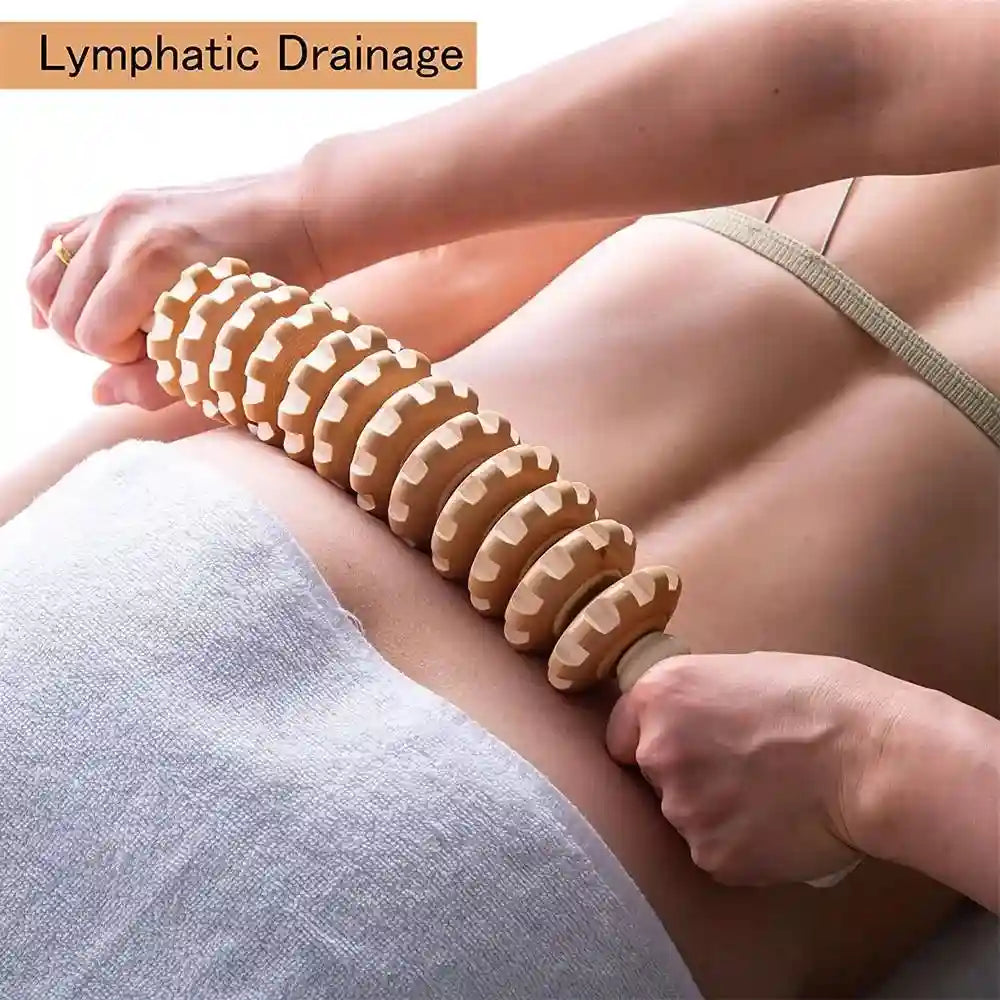 Wood Therapy Massage Roller for Lymphatic Drainage | 12 Rollers Eye Massage Instrument Tidesmit